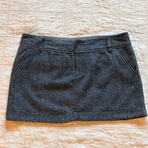 Y2K American Eagle Outfitters Gray Herringbone Mini Skirt